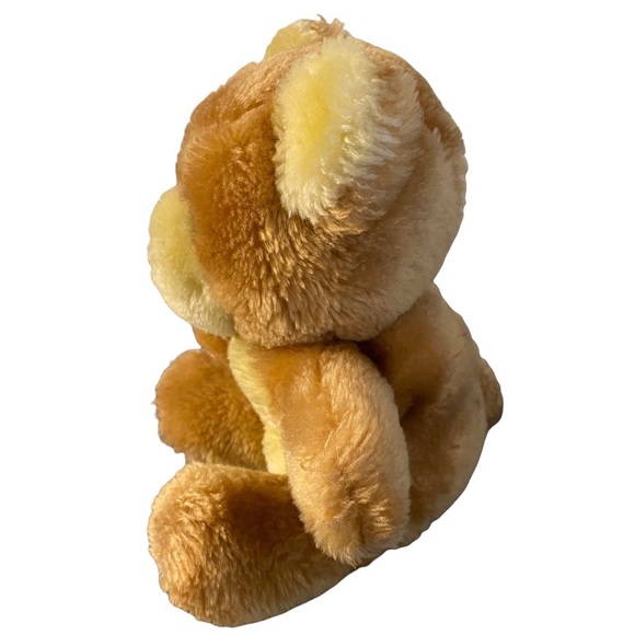 Vtg Dakin TEDDY BEAR 7”  Stuffed Brown Plush 1982 Nutshells Shredded Clippings - Picture 5 of 6